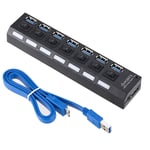 Wanyuda 7 Port 5Gbps high speed USB 3.0 Hubs Splitter Adapter with on/off Switch Multi USB 3.0 Data Splitter & Power Hub