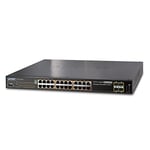 Planet IPv6 Managed Switch 24 Port 802.3 at Gigabit Ethernet PoE High Power + 4 Ports SFP (400 W)