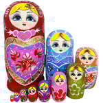 15 Traditionella Matryoshka Klassisk Semyonov Gul Stil | Babushka Trädocka Present Leksak Pieces. Yellow