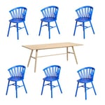 San Marco bord 204 cm och 6 Zigzag-stolar, Hans K. Finns i flera utföranden