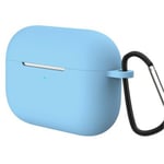 Airpods PRO Skal/Fodral Ljusblå med Karbinhake