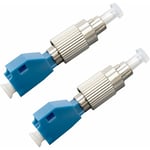 Adaptateur de Fibre Optique , Connecteur de Fibre Optique , fc Mâle 2.5 mm vers lc Femelle 1.25 mm , adaptateur pour câbles fibre optique , 2 Pièces