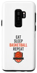 Coque pour Galaxy S9+ Fan et entraîneur de basket-ball Eat Sleep