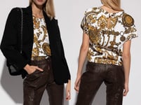 Versace Jeans Couture Patterned Baroque Top Blouse Shirt Iconic New Hot S