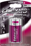 tecxus D (Mono)/HR20 genopladeligt batteri - 10000 mAh, 1 stk. blister Nikkel-metalhydrid batteri (NiMH), 1,2 V