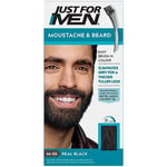 Just For Men Peinture pour barbe et moustache de couleur noire, élimine les cheveux gris et donne un aspect plus épais et complet, M55