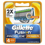 Gillette 4 x Fusion Power ProGlide Men's Replacement Razor Blades with MicroComb