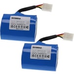 2x Batteries compatible avec Neato XV-15, XV-21, XV-14 aspirateur (4400mAh, 7,4V, Li-ion) - Extensilo
