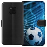 Huawei Mate 20 Pro Sort Tegnebogsetui Fotboll