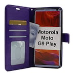 Crazy Horse Wallet Motorola Moto G9 Play (Lila)