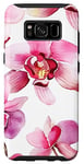 Coque pour Galaxy S8 Orchidée à motif floral - Orchidées roses mignonnes