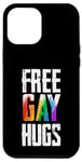 iPhone 14 Plus Gay Pride LGBTQ Rainbow Free Gay Hugs Case