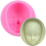LIANLI Baby Face Silicone Molds Chocolate Polymer Clay Craft Mold Dolls Face Fondant Cake Decorating Tools Candy Clay Soap Resin Moulds (Color : CE260)