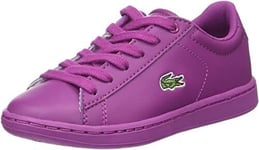 Lacoste Sport Carnaby Evo Girls Trainers Sneakers Pink Purple Lace Up Size 12 31