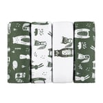 kindsgard Molton burp cloths handklad 4-pack oliv