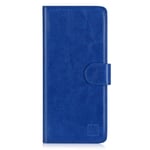 32nd Book Wallet PU Leather Flip Case Cover For Sony Xperia 10 II (2020), Design With Card Slot and Magnetic Closure - Deep Blue