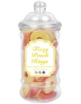 Zed Candy Fizzy Peach Rings Boutique Jar - Brusende Vingummi Ferskenringer i Flott Krukke 235 gram
