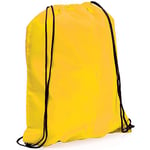 eBuyGB Pack of 10 Drawstring Rucksack Gym Bag Children's Backpack, 41 cm, 2.7 L, Yellow