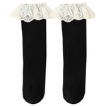 Toddlers Baby Kids Girls Middle Tube Casual Stockings Long Socks Black S