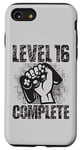 Coque pour iPhone SE (2020) / 7 / 8 Level 16 Complete Cadeau d'anniversaire 16 ans Gamer