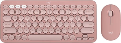 Logitech Pebble 2 Multi-device Combo K380S Keyboard & M350S Mouse Pink QWERTY UK
