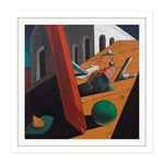 Artery8 Giorgio De Chirico Evil Genius Of A King Square Wooden Framed Wall Art Print Picture 16X16 Inch