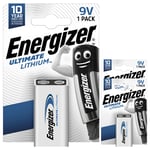 Energizer Ultimate Lithium 9V PP3 6LR61 L522 Battery x  3 *Long Expiry*