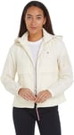 Tommy Hilfiger Women Jacket Windbreaker for Transition Weather, White (Calico), XL