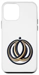iPhone 12 mini Navy & Gold Abstract Loop Design Case