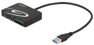Delock USB-A 3.0 kortlæser - XQD/SD/Micro SD - Sort