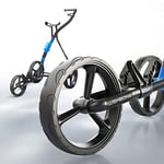 WishboneOne Golf Trolley, Push-Pull Golf Cart Megalite, 3 Wheel, Blue (OG033402021)