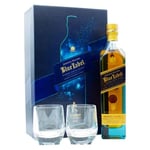 Johnnie Walker Blue Label Blended Scotch Whisky Gift Pack & 2 Glasses 70cl NEW