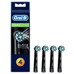 Oral-B Genuine CrossAction Replacement Black Toothbrush Heads, Refills for Electric Toothbrush, Angled Bristles for up to 100 Percent More Plaque Removal, Pack of 4