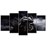 TOPRUN 5 panels Wall Art Suzuki GSX S1000S Katana Motorcycles Painting Pictures Print on Canvas For Home Modern Decoration Ready to hang Farmed