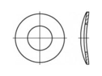 Toolcraft 105900 Fjäderbrickor Inre Diameter: 25 Mm Din 137 Fjäderstål 100 St