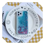 Glitter Love Heart Stars Transparent Soft TPU Cover For iPhone 5 5s SE 6 6s 7 8 Plus 10 X XS XR 11 Pro Max Liquid Quicksand Case-Blue-For iPhone XR