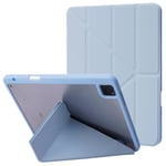 iPad Pro 13 (2024) Fodral Origami Stativ Läder Tabletskydd med Auto Wake / Sleep - Babyblå Multicolor Baby Blue