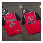 G&F Chicago Bulls #23 Jordan Short Sleeve Basketball Jersey Quick-Drying High Elasticity Mesh Basketball Sportswear S-4XL (Size : XXXXL)