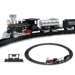 Electric Rail Train, Steam Locomotive Electric Passenger Train Building Kit Kids Electric Rail Car With Rail Small Train Rail Toy Engine Model with Light and Sound Children's High-speed Rail Toy