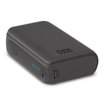 SBS NanoTube Powerbank med USB-A & USB-C 10W - 10.000 mAh - Svart