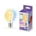 WiZ Dimmable White [E27 Edison Screw] Smart Connected WiFi A60 LED Filament Bulb. 60W for Livingroom, Bedroom Lighting.