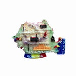 Map of Romania 3D Travel Souvenir Gift Fridge Magnet Home & kitchen Decor Polyresin Craft Refrigerator Magnet Collection
