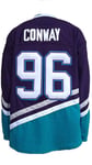 DangLeKJ NHL Hockey sur Glace Maillots Portman # 21 / Reed # 44 / Conway # 96 Mighty Ducks Film Hommes Sweat Respirant à Manches Longues T-Shirt, Taille: XXL, Couleur: 96-Bleu-Rouge