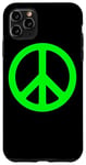 Coque pour iPhone 11 Pro Max Signe de paix vert vif