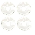 Lätta ljusringar för kronljus 4-pack vågiga i glas från Swerox