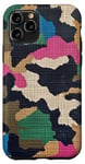 iPhone 11 Pro Cross Stitch Style Camouflage Pattern Case