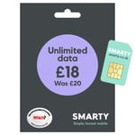 SMARTY UNLIMITED 30 Day Pay As You Go SIM Card