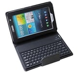 L&C® New Bluetooth Keyboard For Samsung Galaxy Tab2/3 7.0/10.1 Tablet Flip Case Stand (7 inch for Samsung Tab 2, Black)