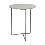 Grythyttan Stålmöbler Table 6B bord o60 cm Hvitlakkert eik - galvaniserte ben
