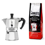 Bialetti Moka Express 2 Cup with Coffee - Italian Stovetop Espresso Maker Pot